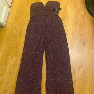 Sweetheart top jumpsuit pull on (glitter)